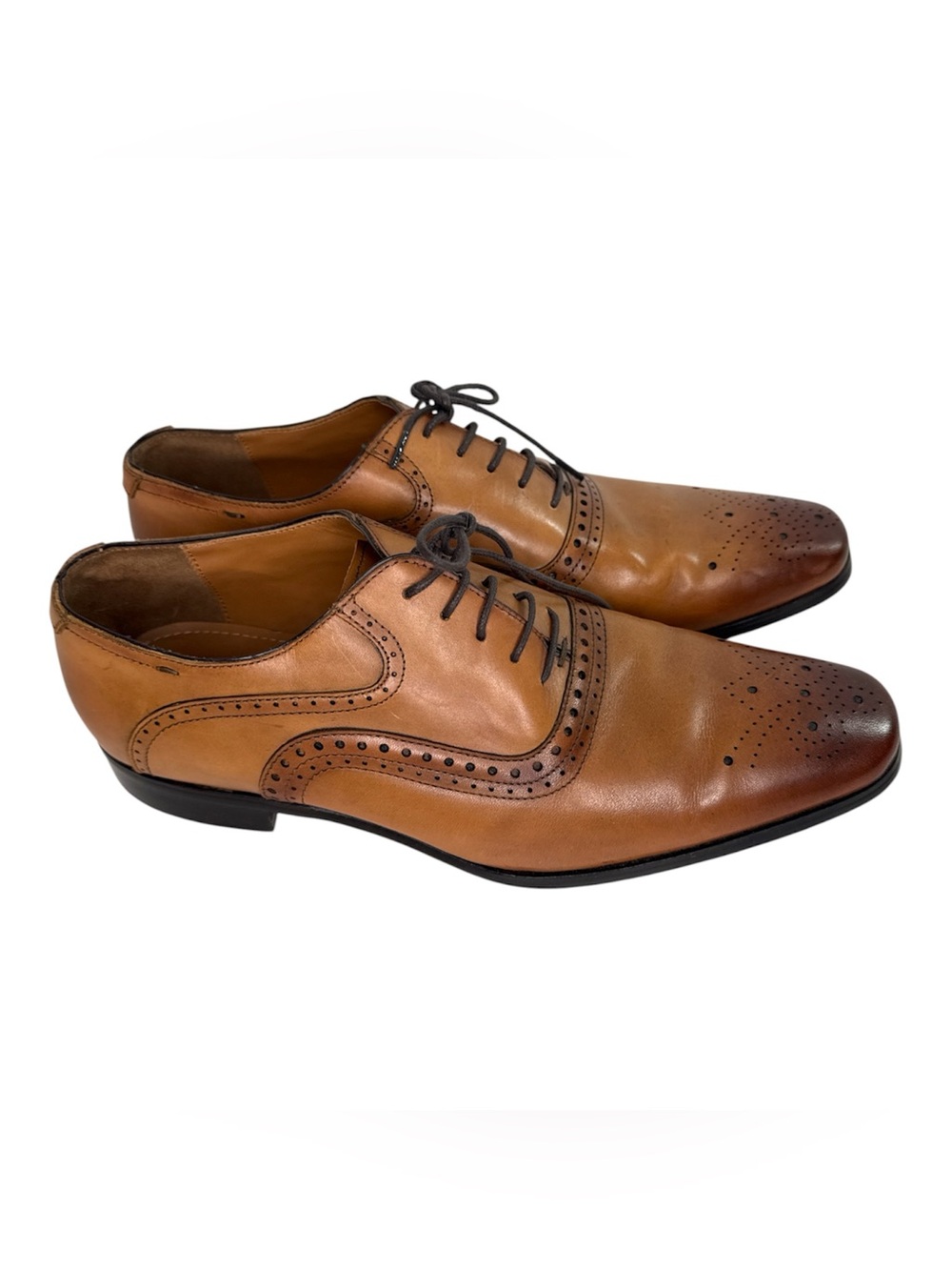Marco Vittorio brown leather oxford dress shoes size men’s 9 business Italian